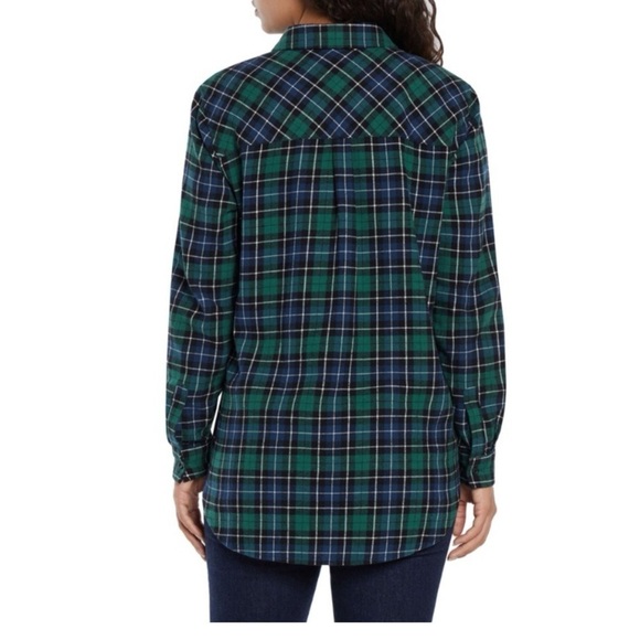 GAP Blue and Green Plaid Button Down Shirt #2120 - Picture 3 of 7